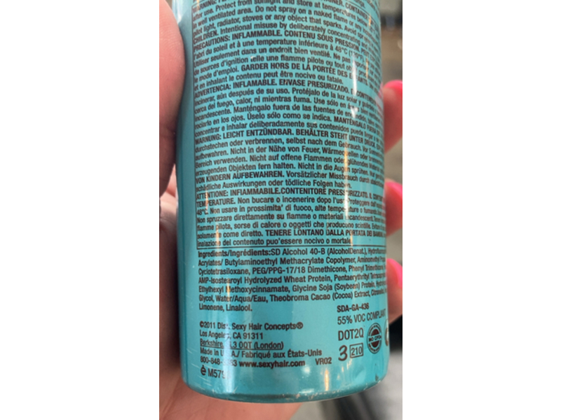 Sexy Hair Healthy Soya Want Flat Hair Hot Iron Hairspray, Soy & Cocoa, 4.5 oz/150 mL