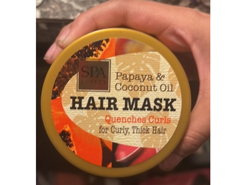 Spa Luxury Hair Mask, Papaya & Coconut Oil, 6 oz/170 g