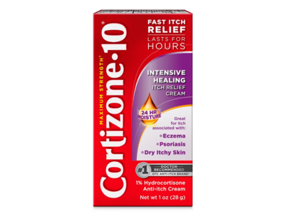 Cortizone 10 1% Hydrocortisone Anti-Itch Cream, Maximum Strength, 1 oz/28 g