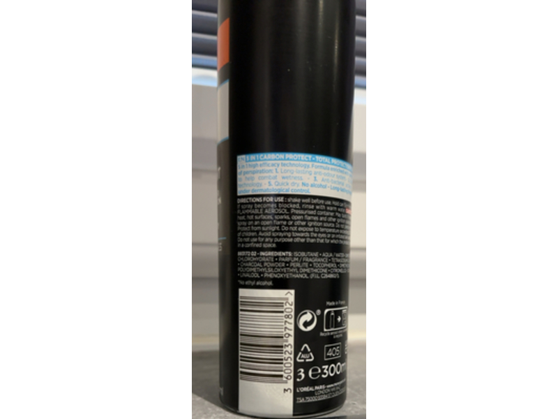L'Oreal Men Expert Carbon Protect Antiperspirant 5 In 1, 300 mL