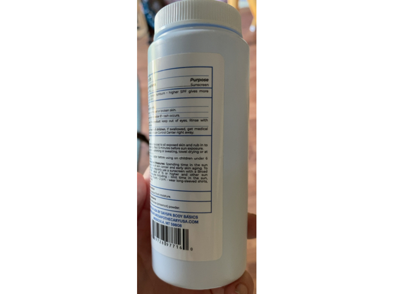 Nature's Apothecary Sunscreen Powder, SPF 30, 4 oz/113 g