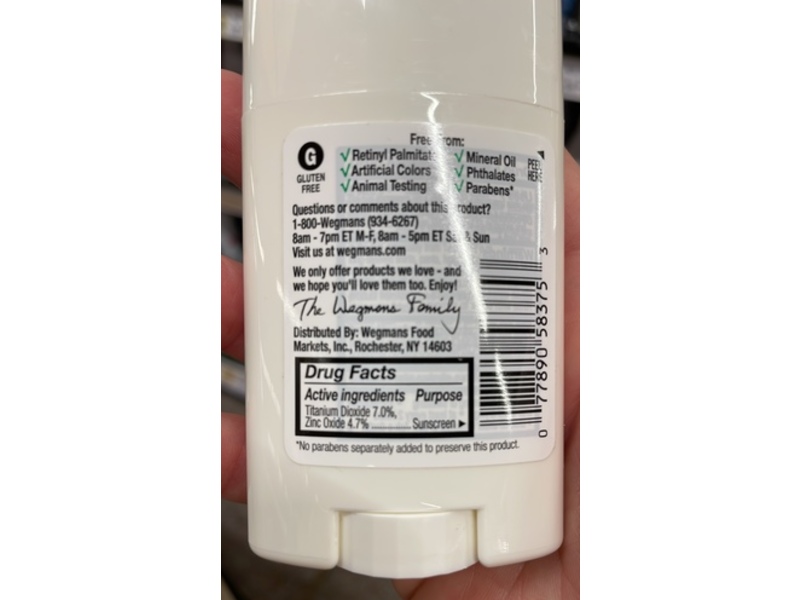 Wegmans Sunscreen Stick, SPF 50, 1.5 oz/42 g