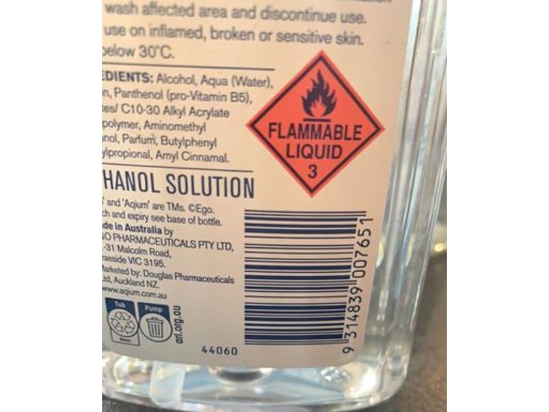 Aqium Antibacterial Hand Sanitiser, 375 mL