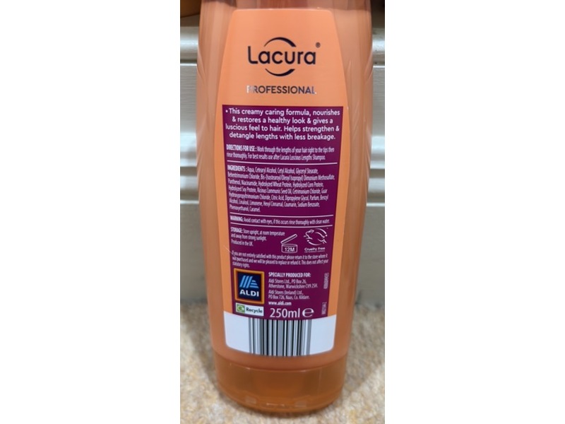 Lacura Luscious Lengths Conditioner, Vegetal Keratin & Castor Oil, 250 mL