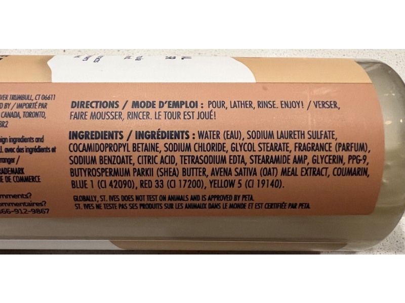 St. Ives Soothing Body Wash, Oatmeal & Shea Butter, 22 fl oz / 650 ml