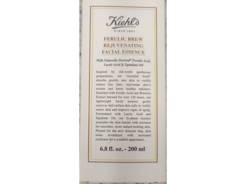Kiehl's Since 1851 Ferulic Brew Rejuvenating Facial Essence, 6.8 fl oz/200 mL