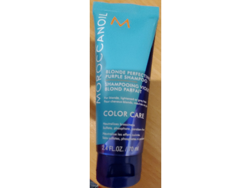 Moroccanoil Blonde Perfecting Purple Shampoo, 2.4 fl oz/70 mL