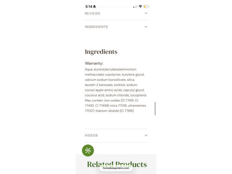 Honeybee Gardens Effortless Eye Liner, Envy, 0.04 oz/1.1 g