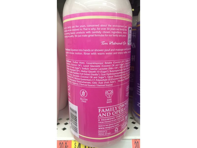 Renpure Body Wash, Shea Butter & Vanilla Body Wash, 24 fl oz / 708 mL