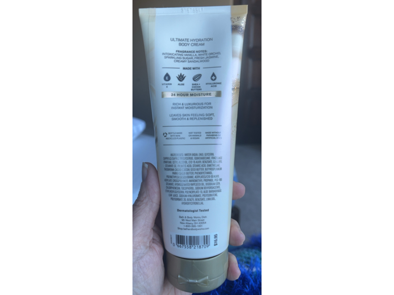 Bath & Body Works Warm Vanilla Sugar Body Cream, 8 oz/226 g