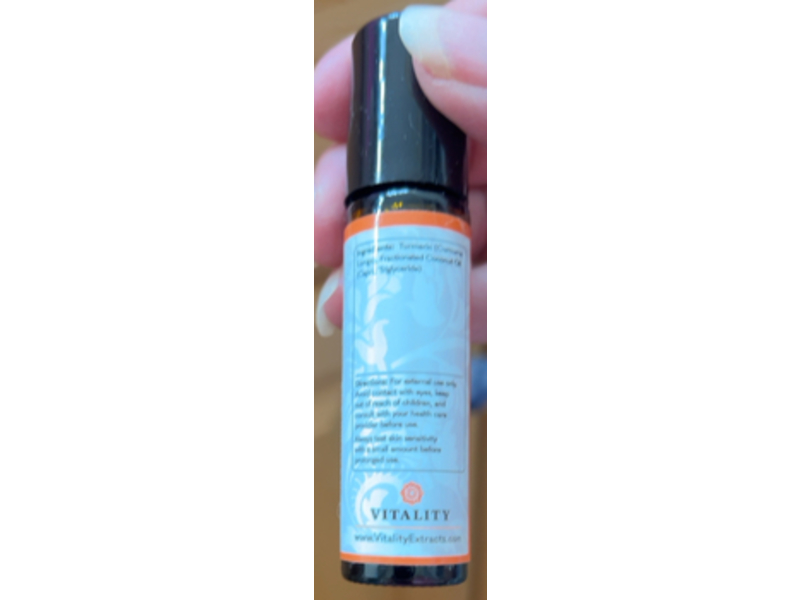Vitality Extracts Pure Essential Oil Blend Roll On, Turmeric, 10 mL