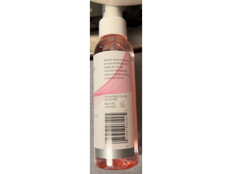 Cococare Rose Water Hydrating Facial Mist, Natural Rose Flowers, 4 fl oz/118 mL