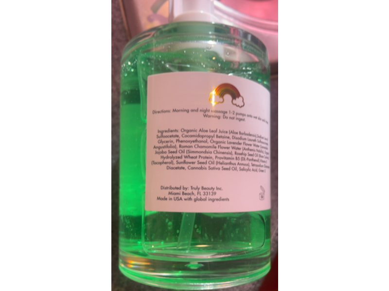 Truly Beauty Rainbow Anti-Blemish Facial Cleanser, Hemp + Salicylic Acid, 8 fl oz/240 mL