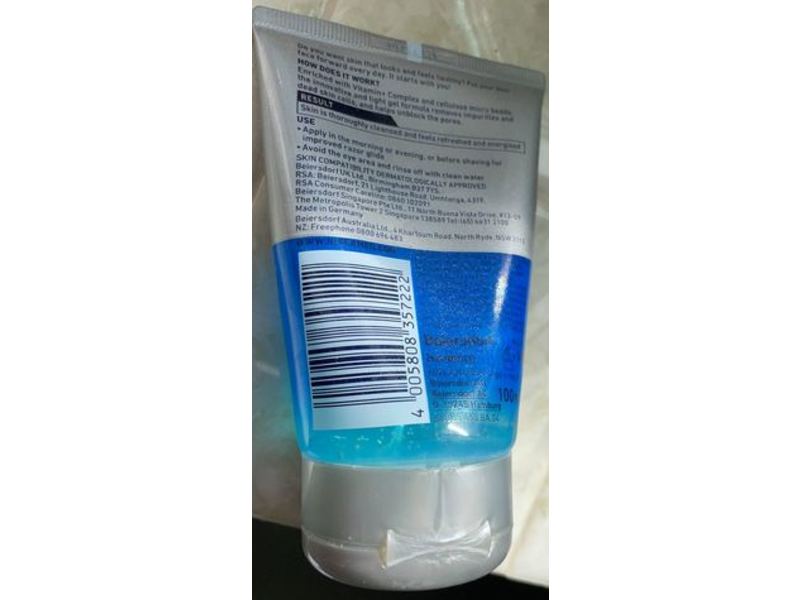 Nivea Men Face Wash Gel, Active Energy, Fresh Look, 100 mL