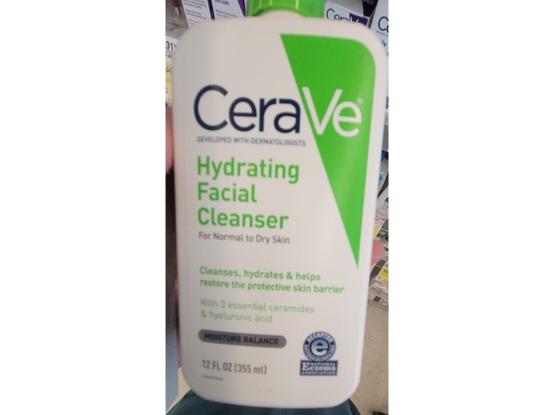 CeraVe Hydrating Facial Cleanser, Normal to Dry Skin, 12 fl oz/355 mL, Pack of 6
