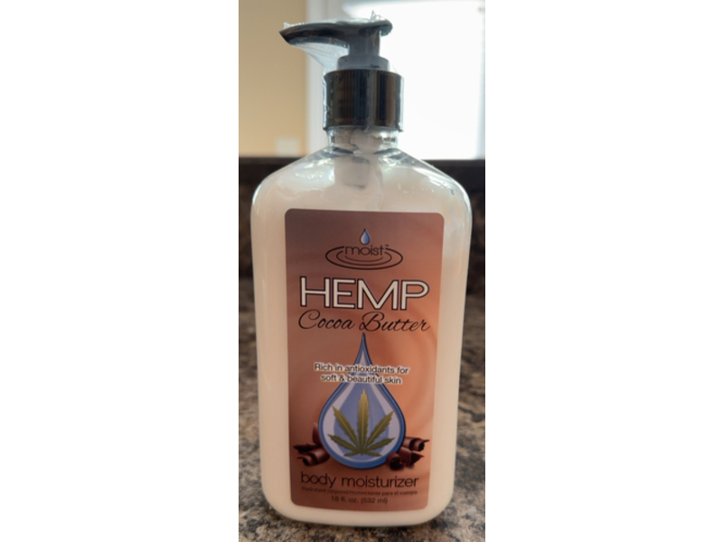 Moist Hemp Body Moisturizer, Cocoa Butter, 18 fl oz/532 mL