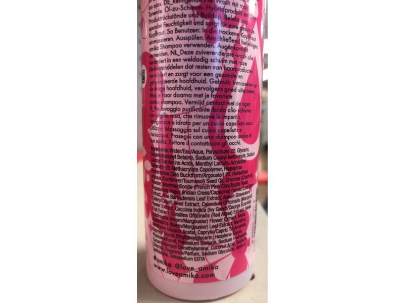 Amika Pink Charcoal Scalp Cleansing Oil, Reset, 6.7 fl oz/200 mL