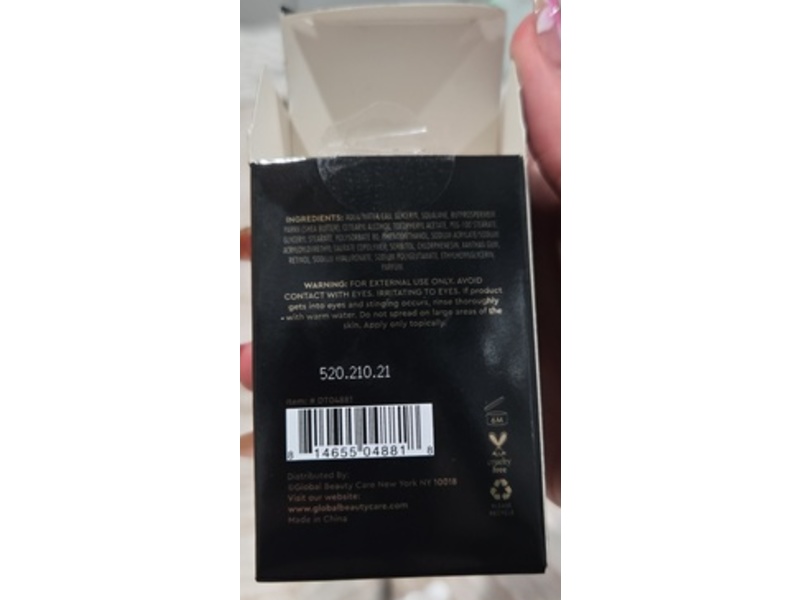 Global Beauty Care Overnight Cream, Retinol & Vitamin E, 1.7 fl oz/50 mL