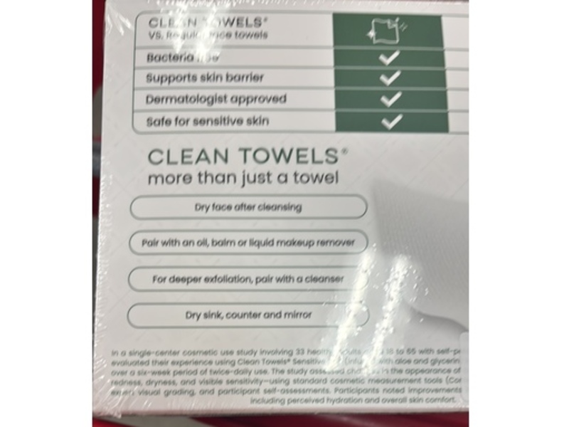 Clean Skin Club Clean Towels, Sensitive Skin, 10 Count