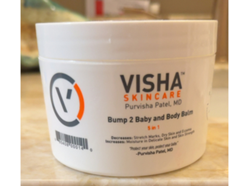 Visha Skincare 5 In 1 Bump 2 Baby & Body Balm, 10 oz
