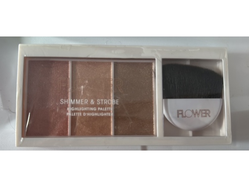 Flower Beauty Shimmer & Strobe Highlighting Palette, Sunskissed Shimmer, 0.29 oz/8.2 g