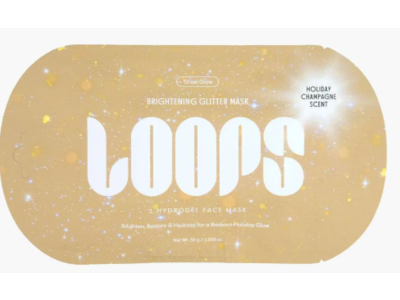 Loops Brightening Glitter Mask, Holiday Champagne Scent, 1.058 oz/30 g, 1 Count