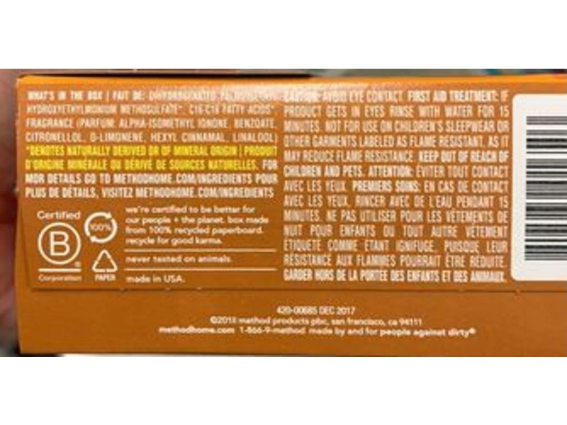 Method Dryer Sheets, Ginger Mango, 80 Count