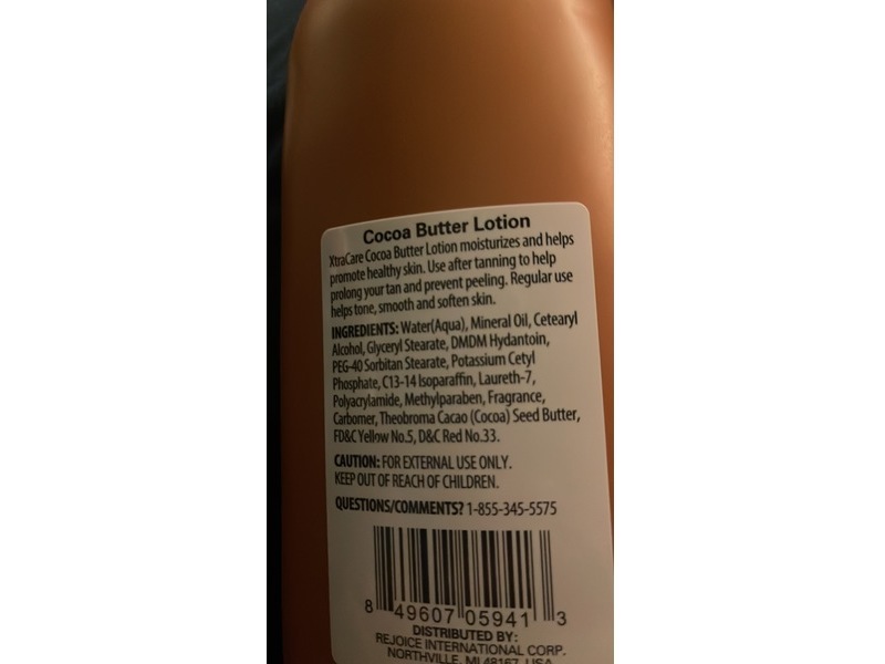 XtraCare Cocoa Butter Extra Rich Moisturizing Lotion, 18 fl oz/530 mL