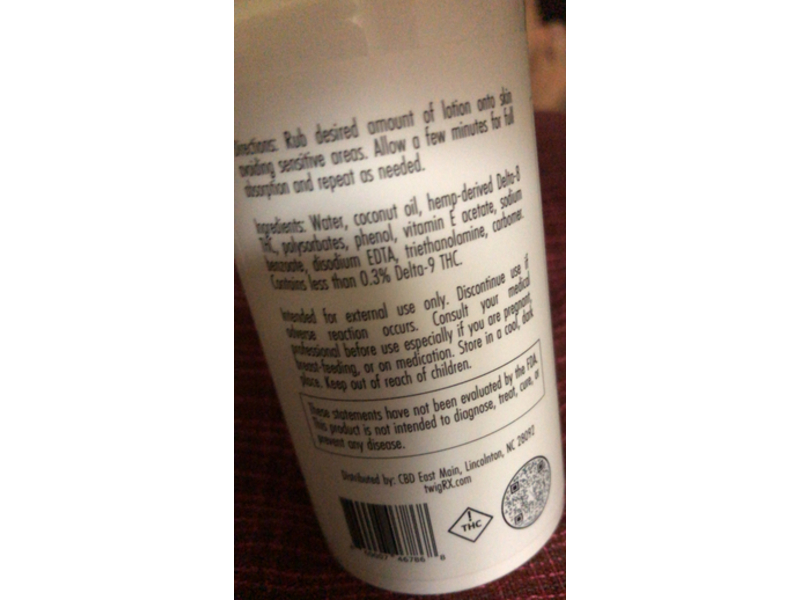 CBD Twig Rx The Topical Lotion, 3.4 oz