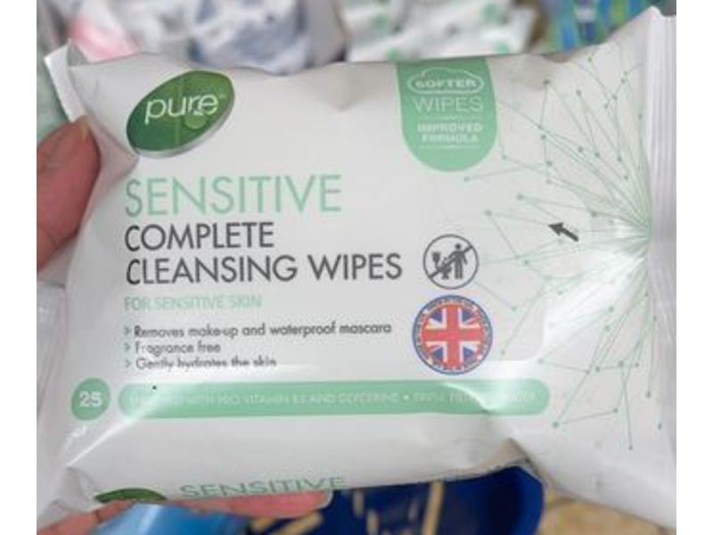 Pure Sensitive Complete Cleansing Wipes, Sensitive, 25 Ct