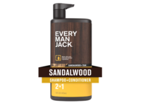 Every Man Jack 2-In-1 Shampoo + Conditioner, Sandalwood, 16 fl oz/473 mL - Image 2