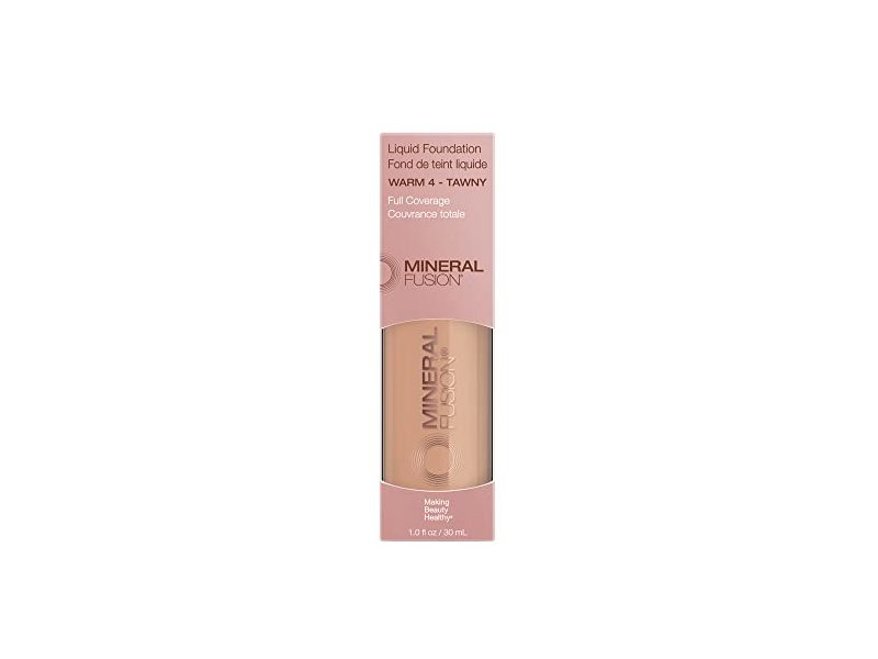 Mineral Fusion Liquid Foundation, Warm 4- Tawny, 1 fl oz/30 mL