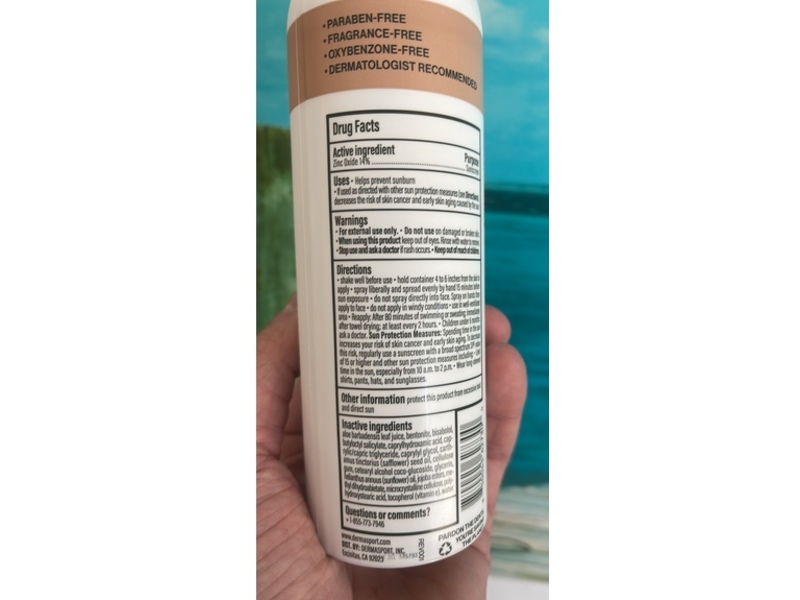 Dermasport Protect Body Sunscreen Spray, SPF 30, 6 fl oz/177 mL