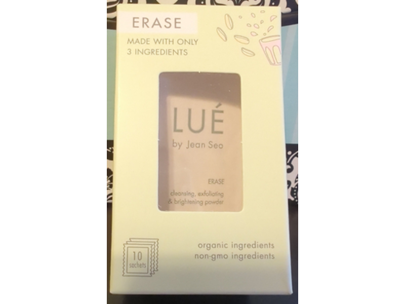 LUE By Jean Seo Erase Cleansing, Exfoliating & Brightening Powder, 10 Count