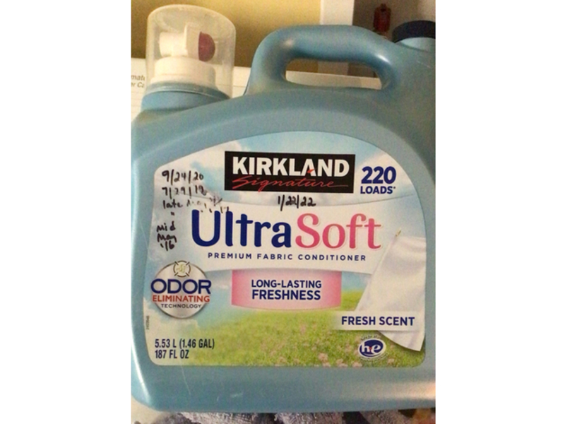 Kirkland Signature Ultra Soft Fabric Conditioner, Fresh, 220 Loads, 187 fl oz/5.53 L