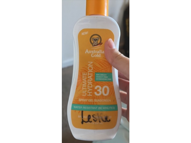 Australian Gold Ultimate Hydration Spray Gel Sunscreen, SPF 30, 8 fl oz/237 mL