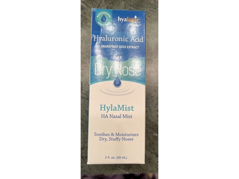 Hyalogic HylaMist HA Nasal Mist, Hyaluronic Acid & Grapefruit Seed Extract, 2 fl oz/59 mL