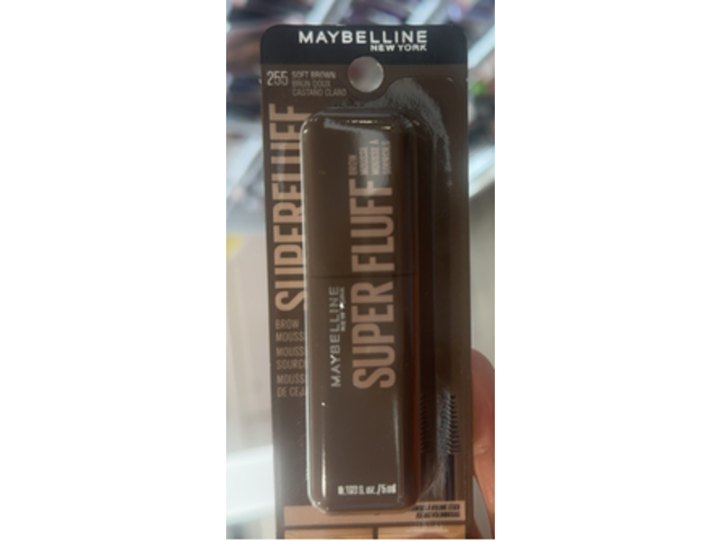 Maybelline Superfluff Volumizing Brow Mousse,255 Soft Brown, 0.169 fl oz/15 mL