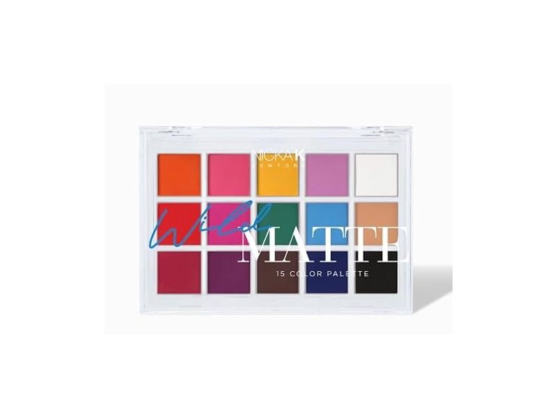Nicka K New York 15 Color Palette, Wild Matte, 0.53 oz/15 g