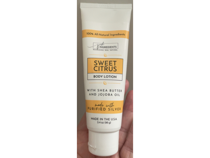Just Ingredients Body Lotion, Sweet Citrus, 3.4 oz/96 g