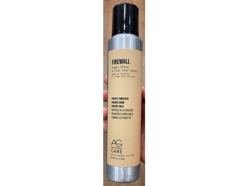 AG Care Firewall Argan Shine & Flat Iron Spray, 5 oz/143 g