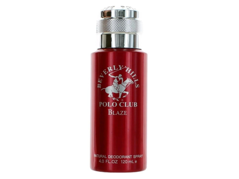 Beverly Hills Polo Club Natural Spray Deodorant, Blaze, 4.0 fl oz/120 mL