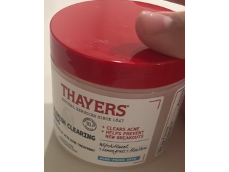 Thayers Blemish Clearing Pads, 2% Salicylic Acid, Witch Hazel + Lemongrass + Aloe Vera, 60 Count