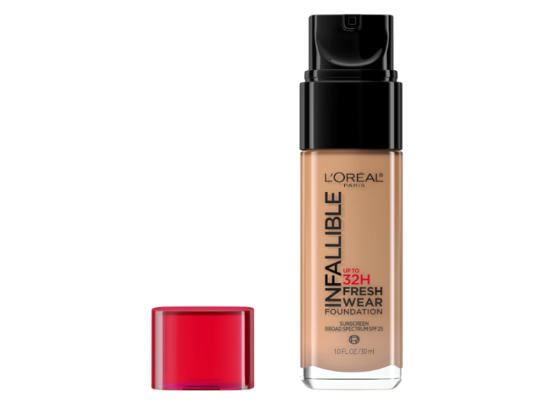 L'Oreal Paris Infallible Fresh Wear Sunscreen Foundation, SPF 25, 495 Amber, 1 fl oz/30 mL