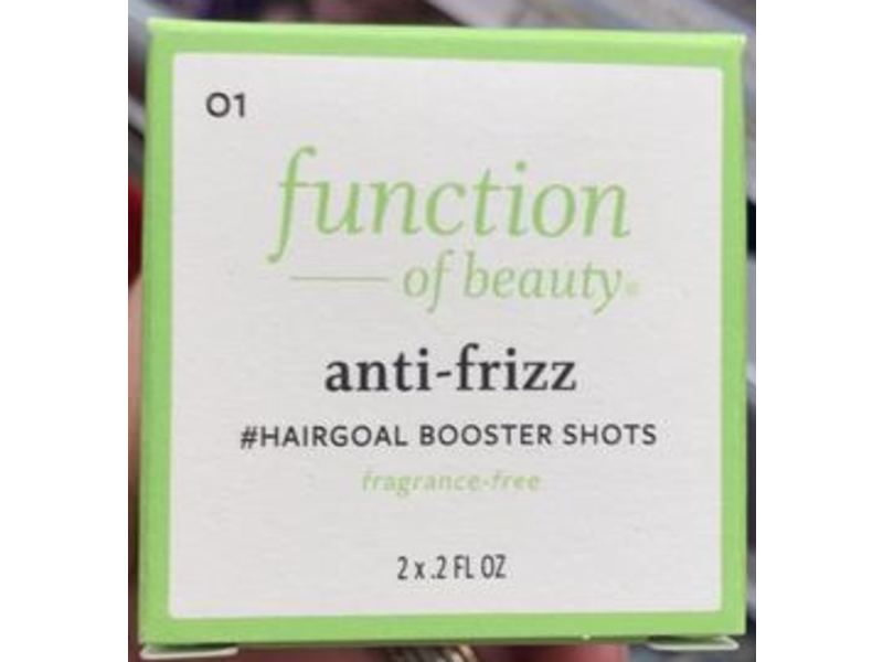 Function Of Beauty Anti-frizz #HairGoal Booster Shots, Fragrance Free, 0.2 fl oz, Pack Of 2