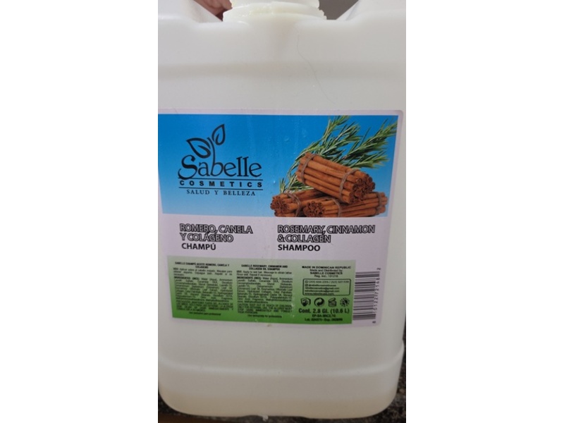 Sabelle Cosmetics Shampoo, Rosemary, Cinnamon & Collagen, 10.6 L