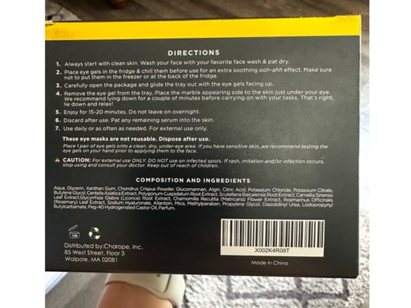 Dermora Golden-Glow Puffy Eyes & Dark Circles Eye Mask, 50 Pairs