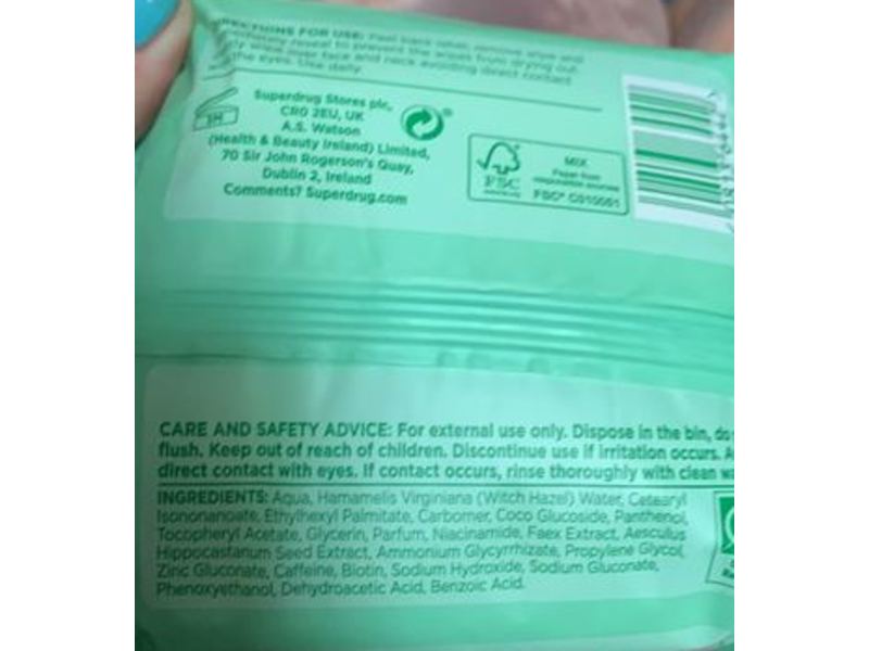 Biodegradable Cleansing Facial Wipes, 25 Count