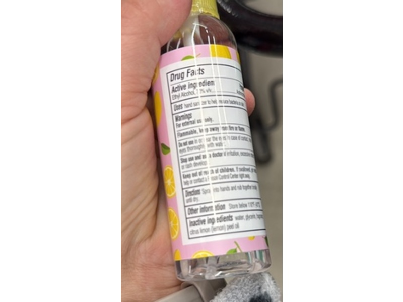B.Pure Hand Sanitizer Spray, Lemon Scented, 2 fl oz/59 mL