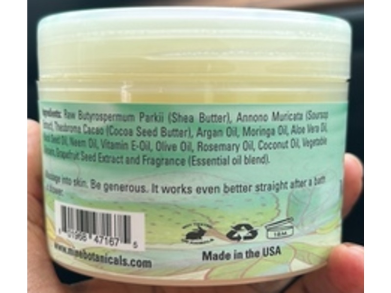 Mine Botanicals Whipped Shea Butter, Soursop, 8 oz